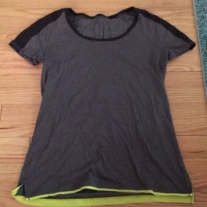 Lululemon grey workout T-Shirt. size 6